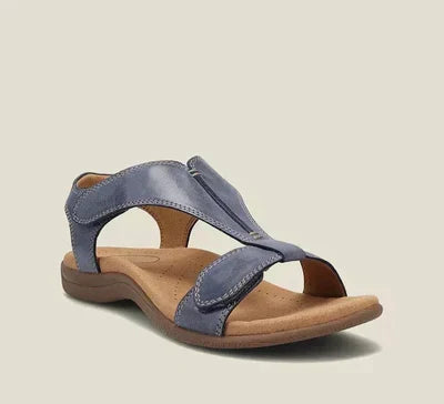 Avril - Women's Adjustable Leather Sandals with an Open Toe