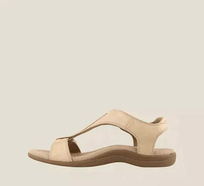 Avril - Women's Adjustable Leather Sandals with an Open Toe