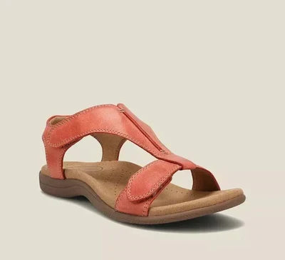 Avril - Women's Adjustable Leather Sandals with an Open Toe