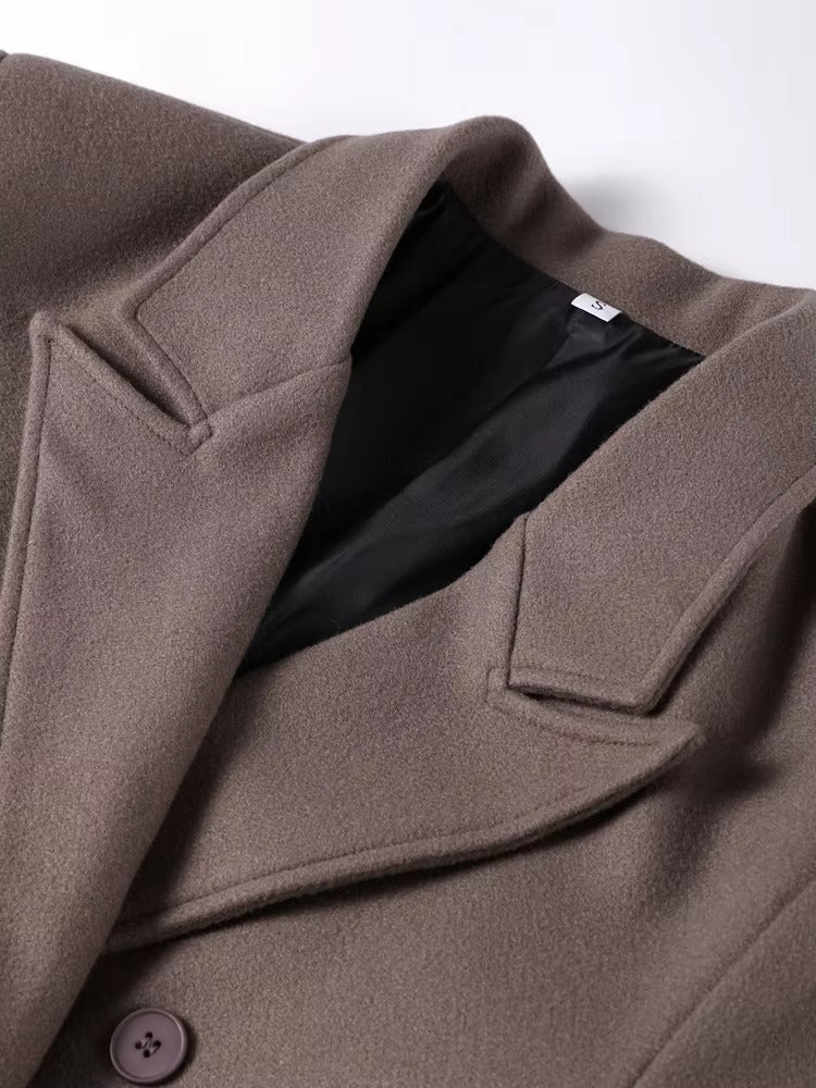 Bernadette - Women's Longline Coat with Double-Breasted Front - photo 12