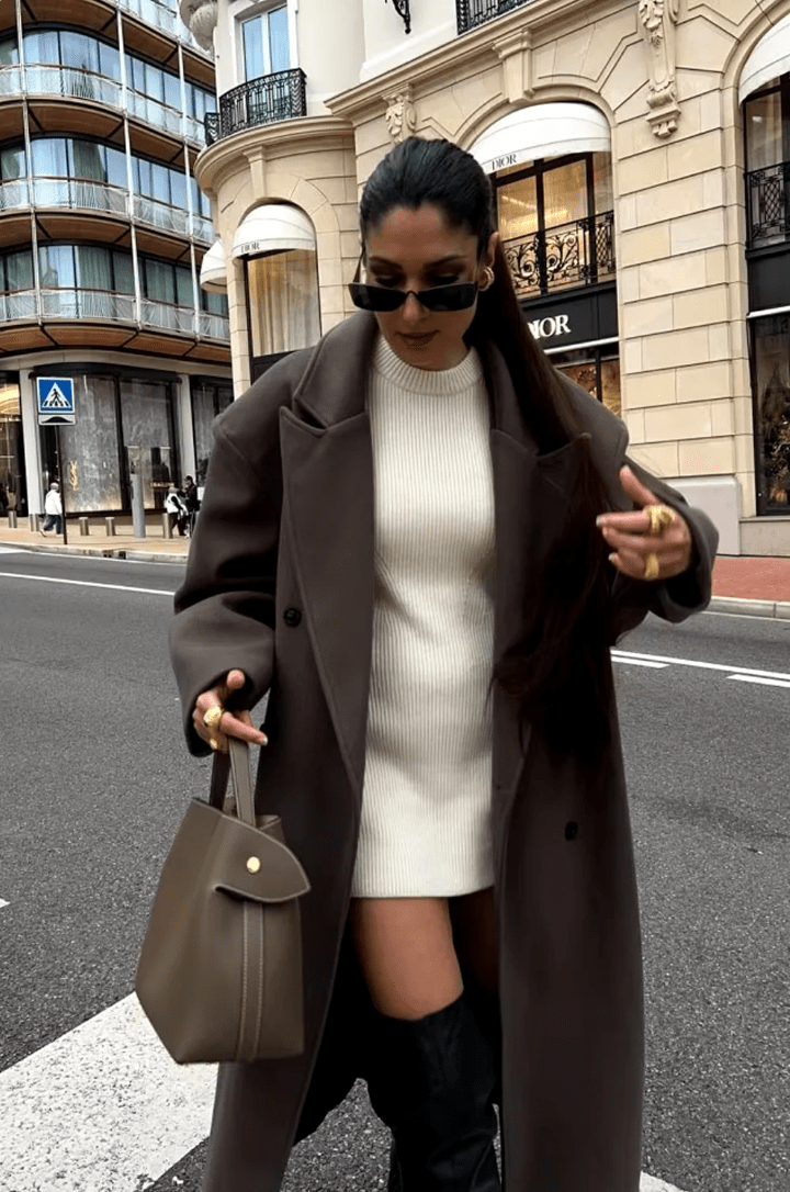 Bernadette - Women's Longline Coat with Double-Breasted Front - photo 6