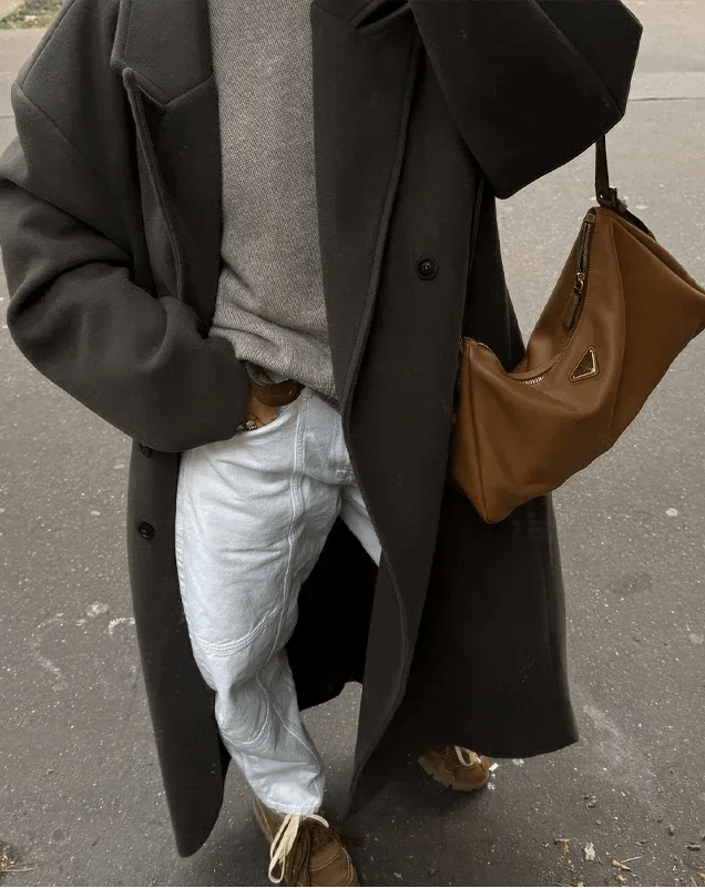 Bernadette - Women's Longline Coat with Double-Breasted Front - photo 9