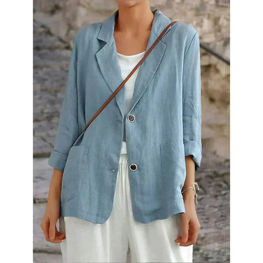 Bettina - Women's Lightweight Blazer with Button Front - photo 2