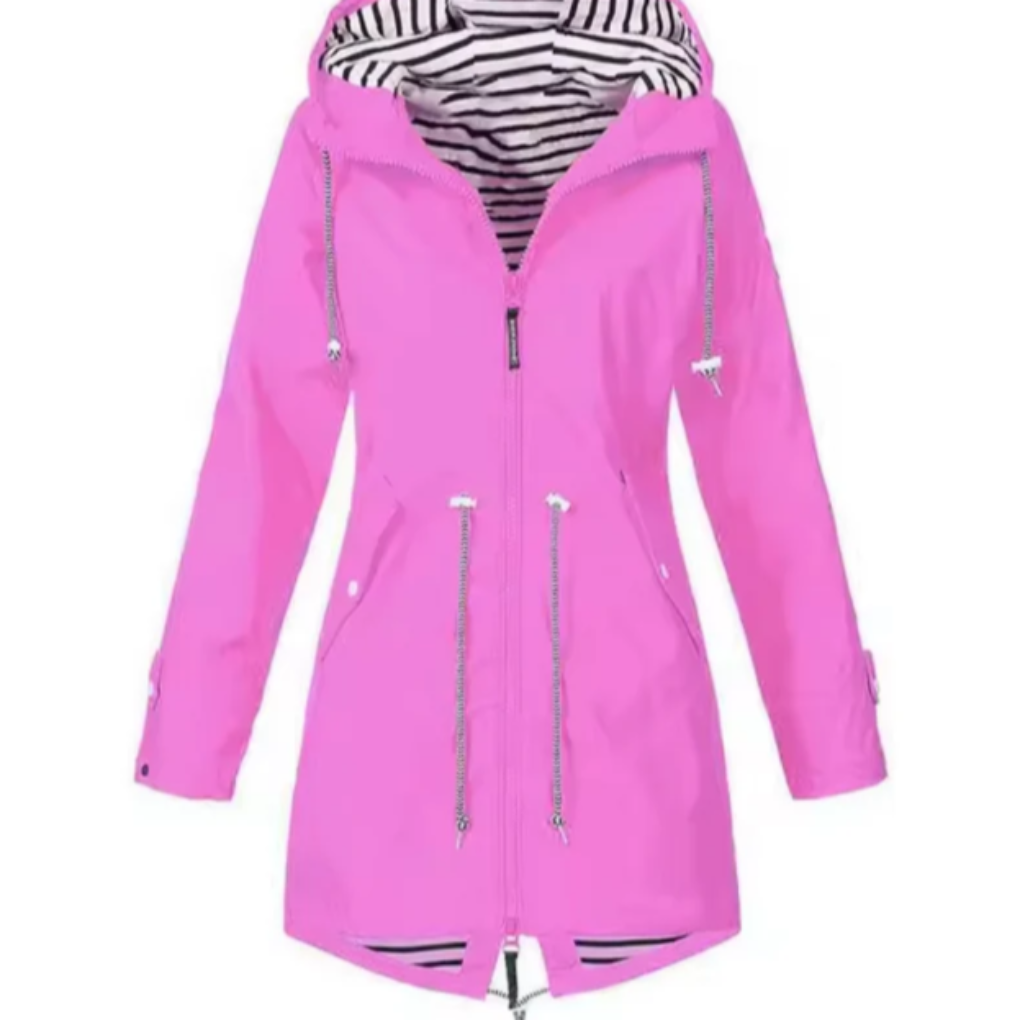 Beverley - Women's Hooded Rain Jacket with Zip Front - photo 3