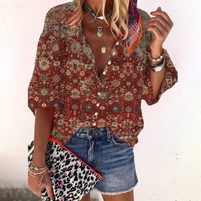 Brielle | Floral Button-Front Blouse