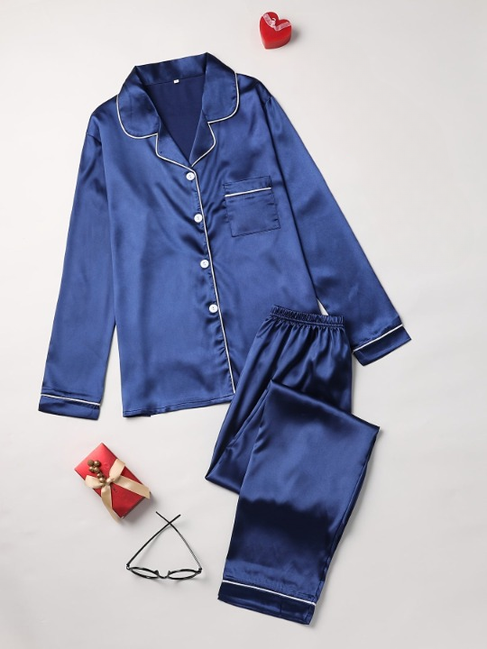 Luxurious Silk Two-Piece Sleepwear Set - Casual Comfort - photo 4