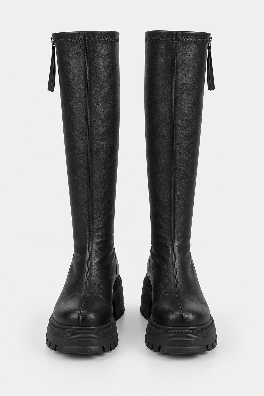 Women's Chunky Knee High Boots with Lug Sole
