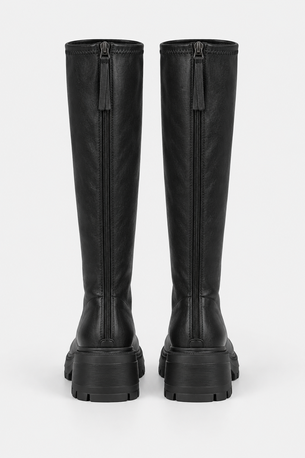 Women's Chunky Knee High Boots with Lug Sole