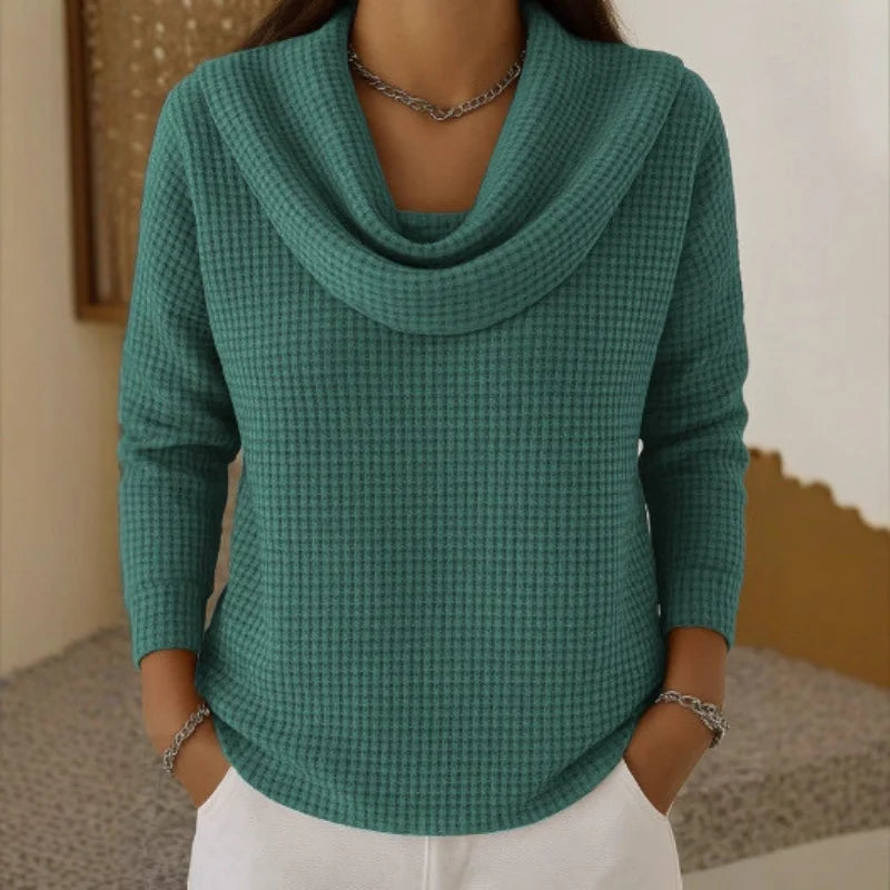 Candice - Women's Knitted Jumper with Collar - photo 3