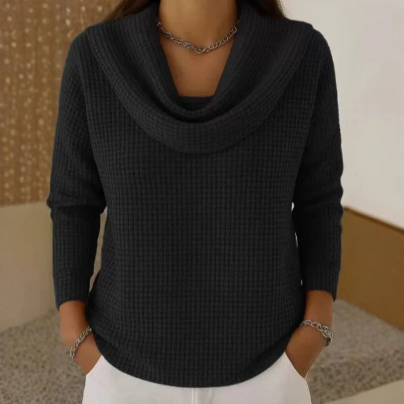 Candice - Women's Knitted Jumper with Collar - photo 5