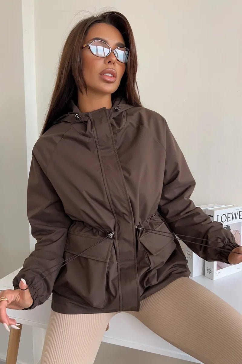 Charlotte - Women's Hooded Jacket with Drawstring Waist - photo 1