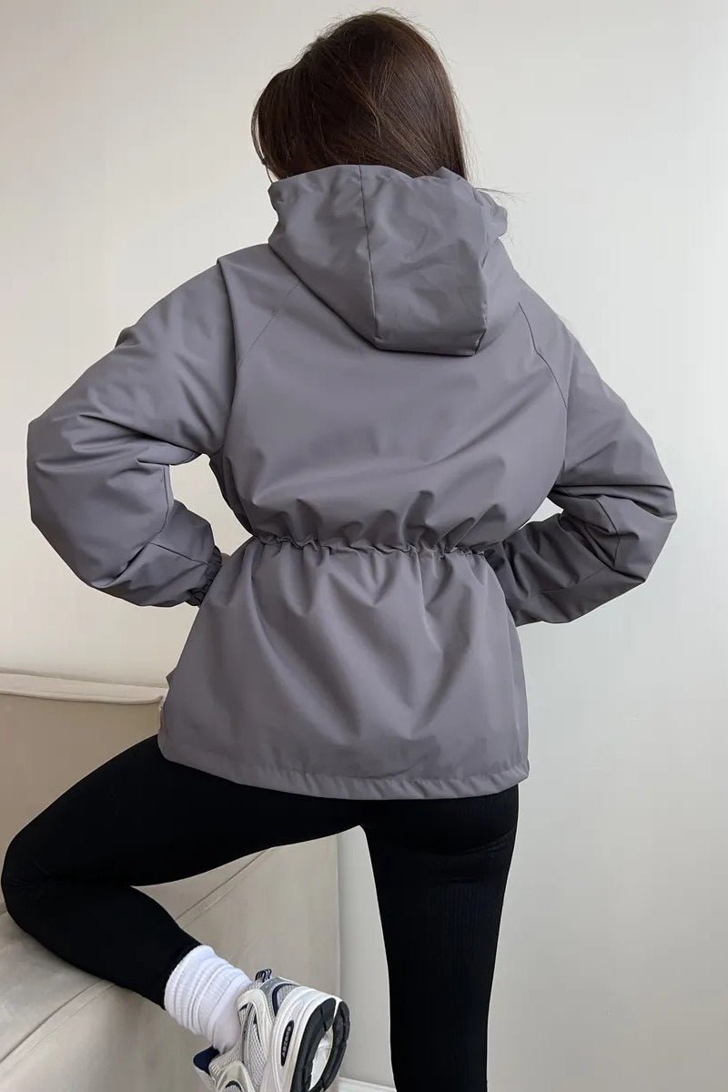 Charlotte - Women's Hooded Jacket with Drawstring Waist - photo 11