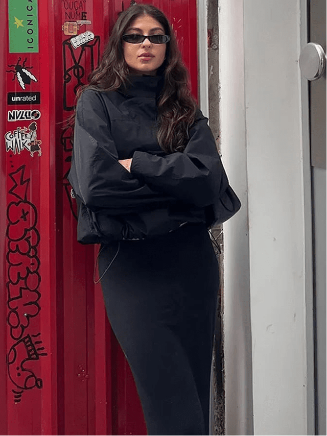 Christabel - Women's Bomber Jacket with Zip Front and Collar - photo 2