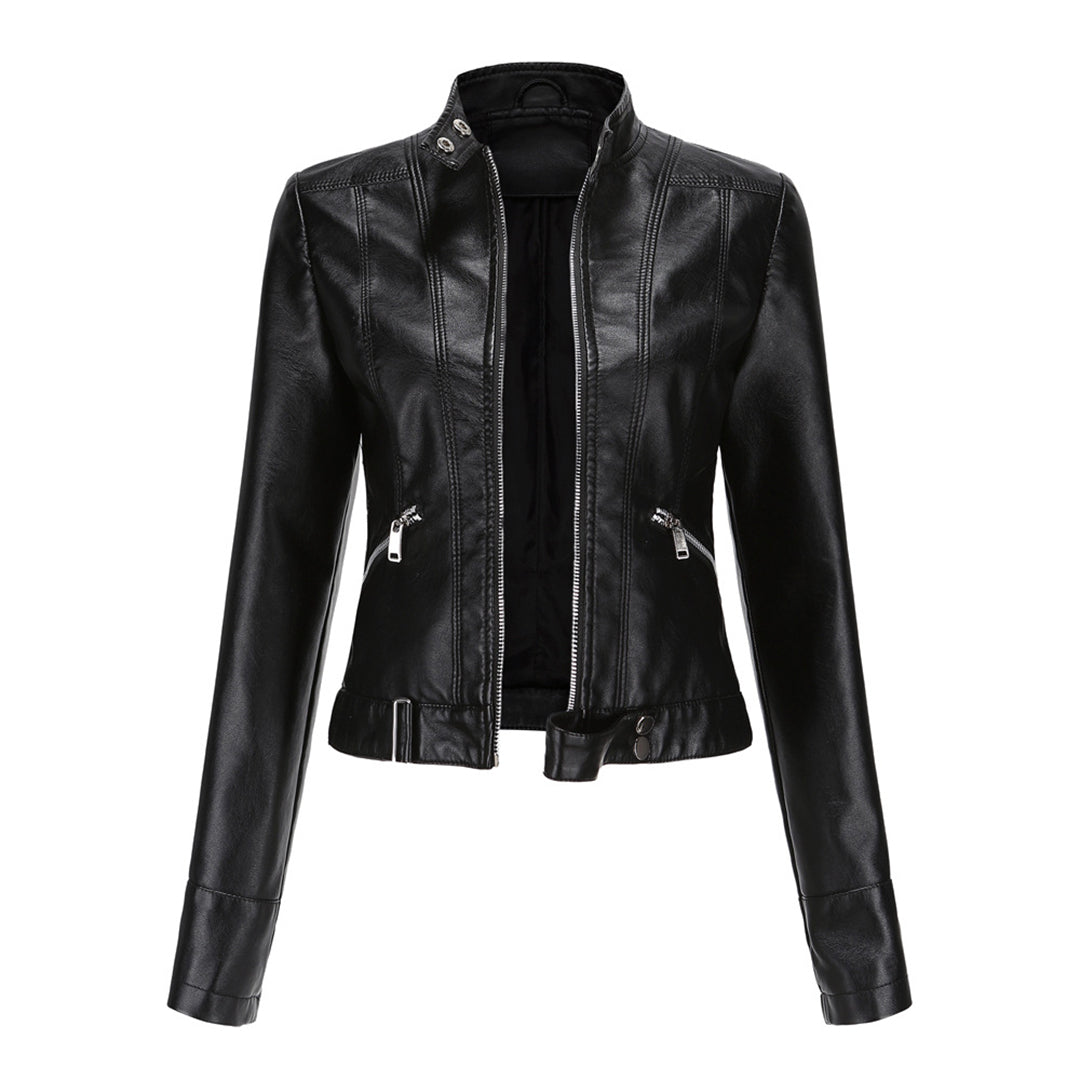 Clemence - Women's Bomber Jacket with Zip Front and Collar - photo 1