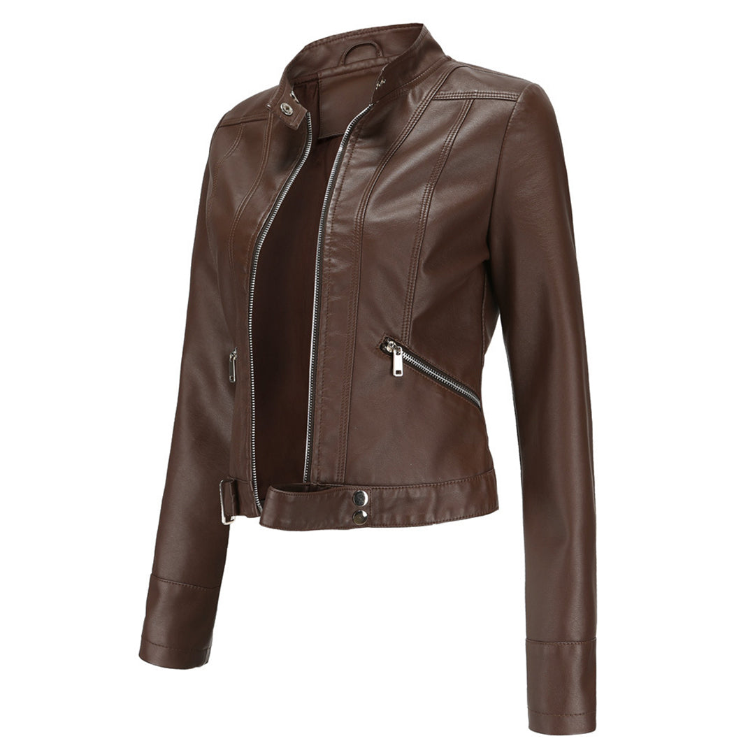 Clemence - Women's Bomber Jacket with Zip Front and Collar - photo 10
