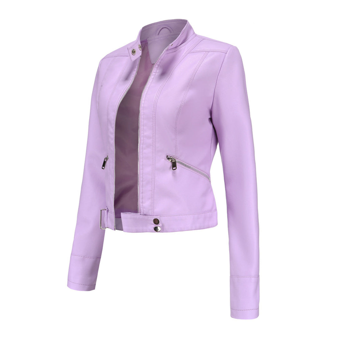 Clemence - Women's Bomber Jacket with Zip Front and Collar - photo 12