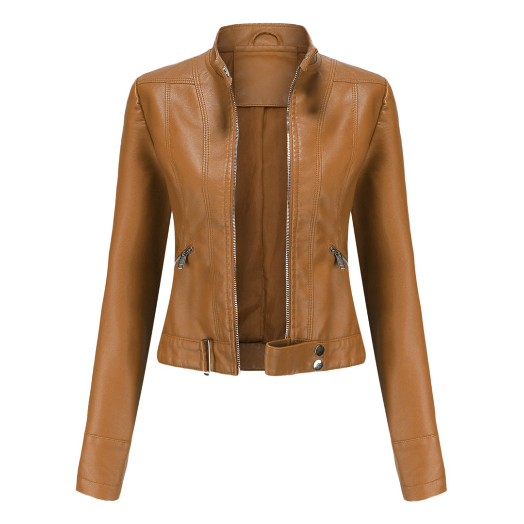 Clemence - Women's Bomber Jacket with Zip Front and Collar - photo 4