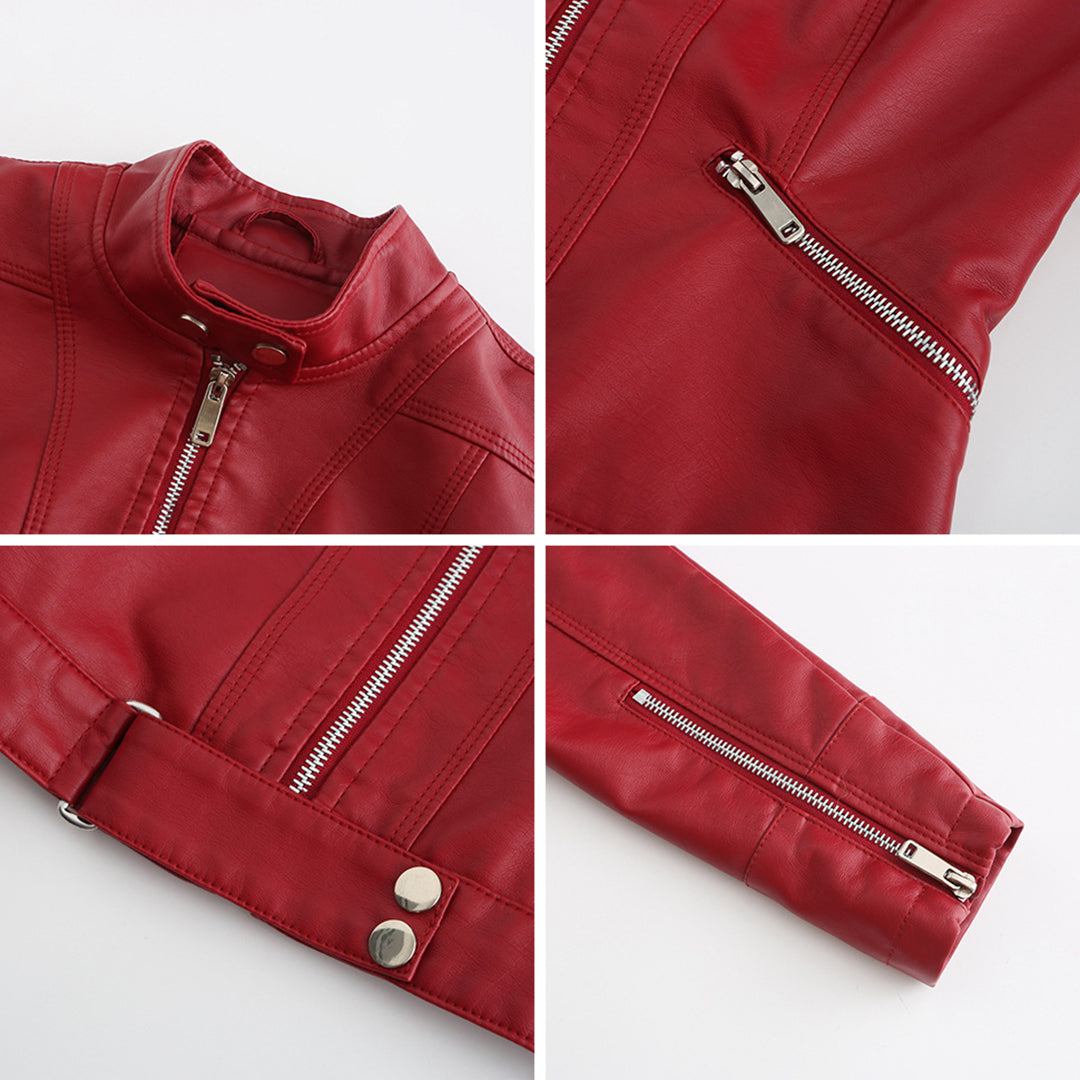 Clemence - Women's Bomber Jacket with Zip Front and Collar - photo 7