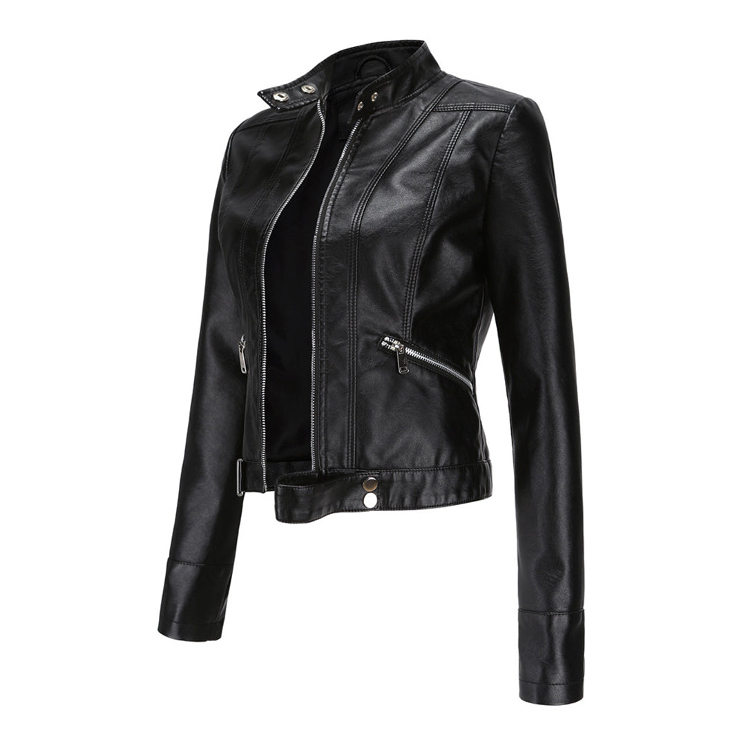 Clemence - Women's Bomber Jacket with Zip Front and Collar - photo 8