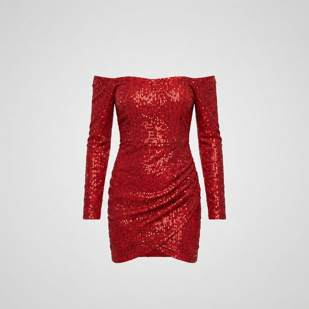 Clothilde - Women's Mini Dress with Sequin - photo 2