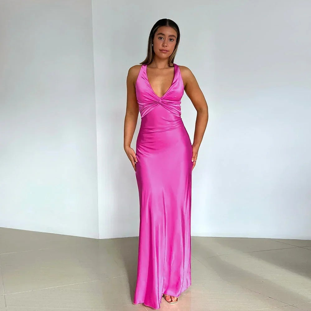 Corliss - Women's Wrap Maxi Dress with Open Back - photo 2