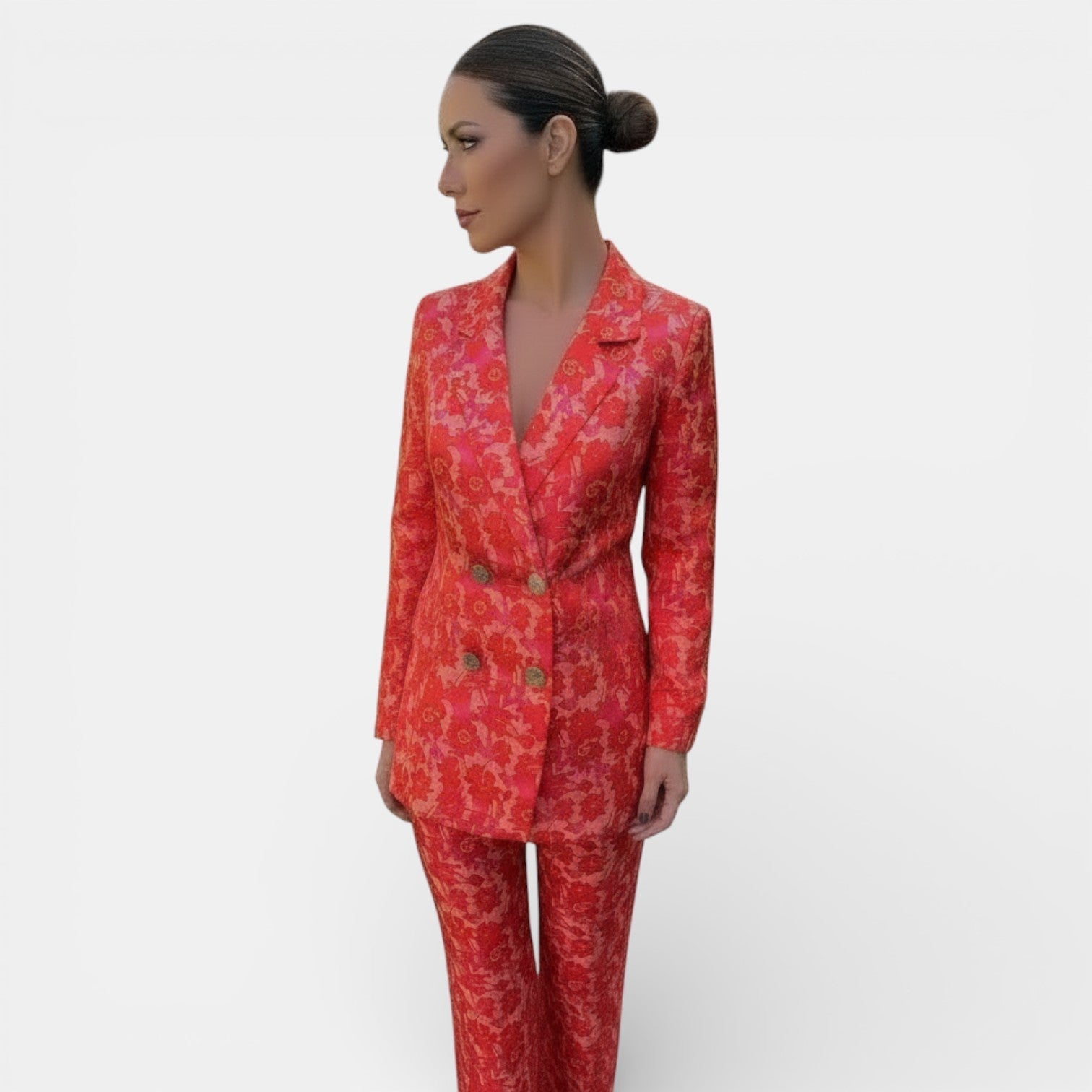 Women's Jacquard High-Waisted Wide Leg Set - photo 13