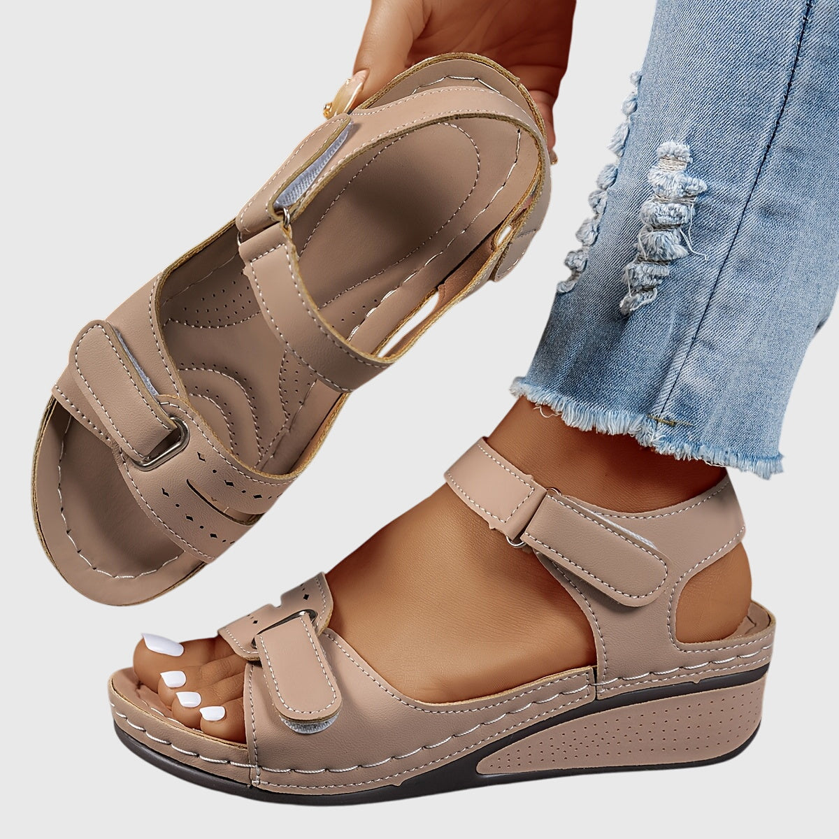 Crystal - Comodi sandali piatti da donna