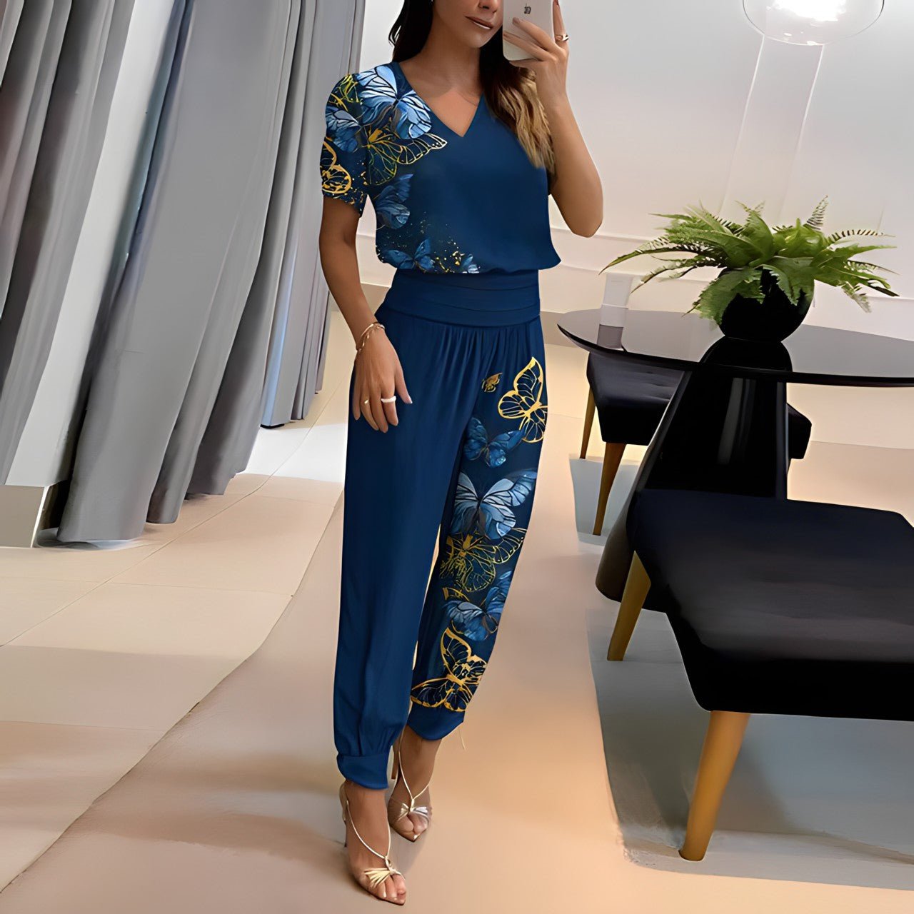 Delphine - Women's Blouse and Wide Leg Trouser Set - photo 2