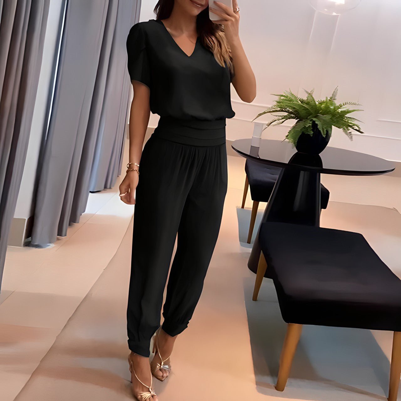Delphine - Women's Blouse and Wide Leg Trouser Set - photo 5