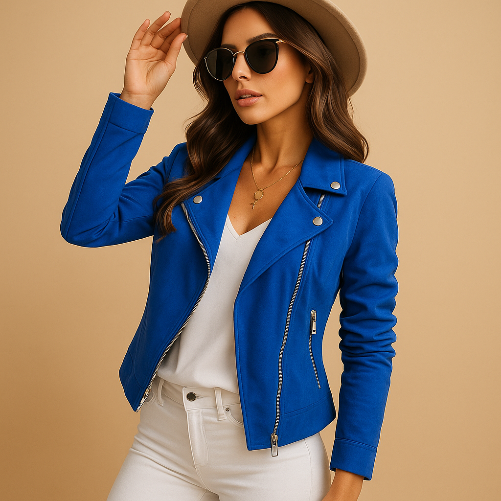 Dianne - Women's Relaxed Blazer with Zip Front and Long Sleeves - photo 2