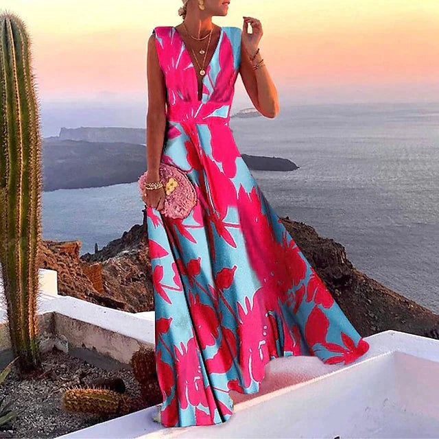Women’s Bohemian Sleeveless Maxi Dress - photo 1