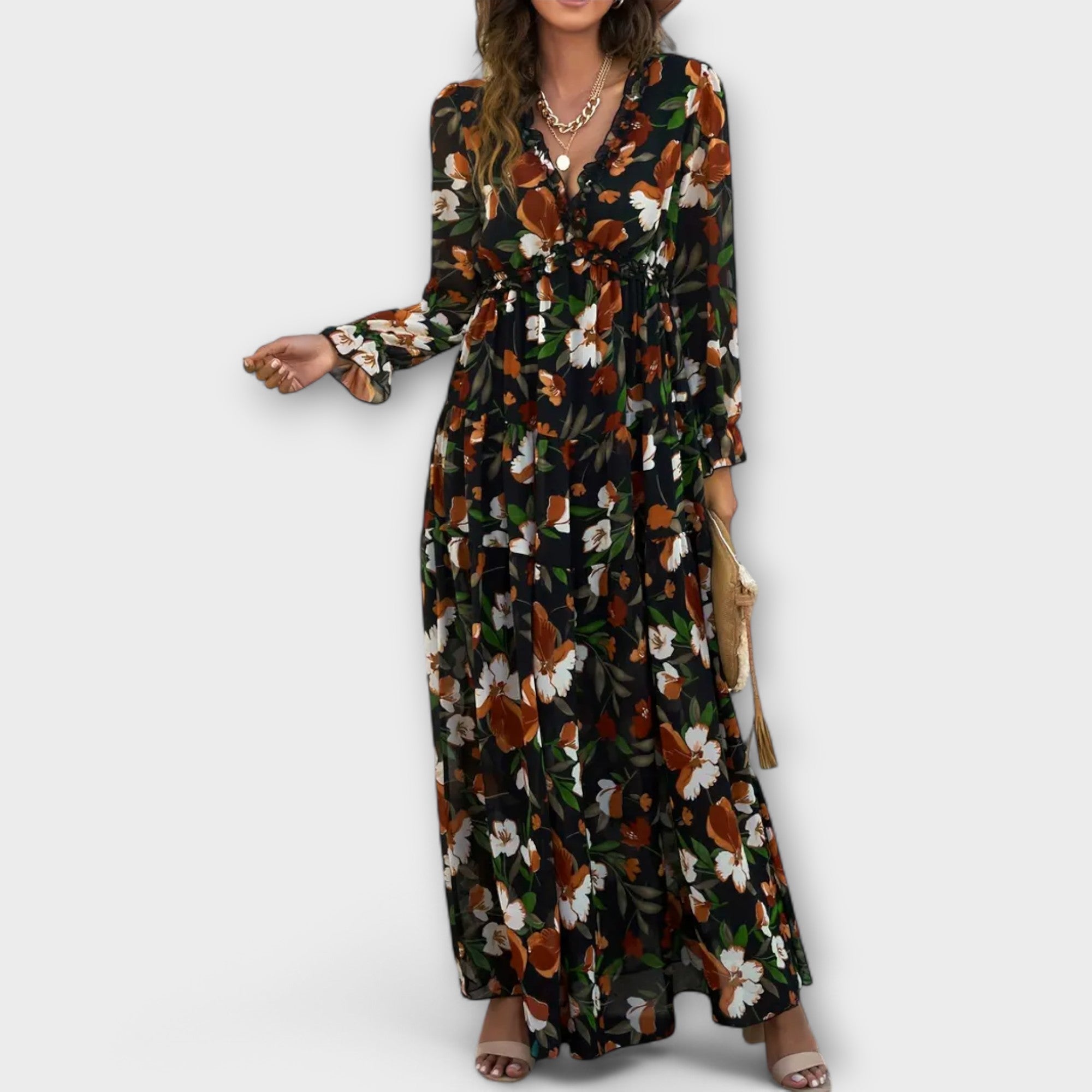 Wilma™ pentru femei | Rochie maxi cu decolteu în V floral