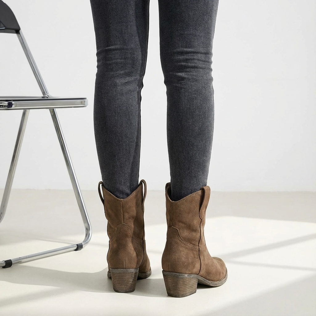 Edith - Women's Cowboy Ankle Boots with Block Heel - photo 2