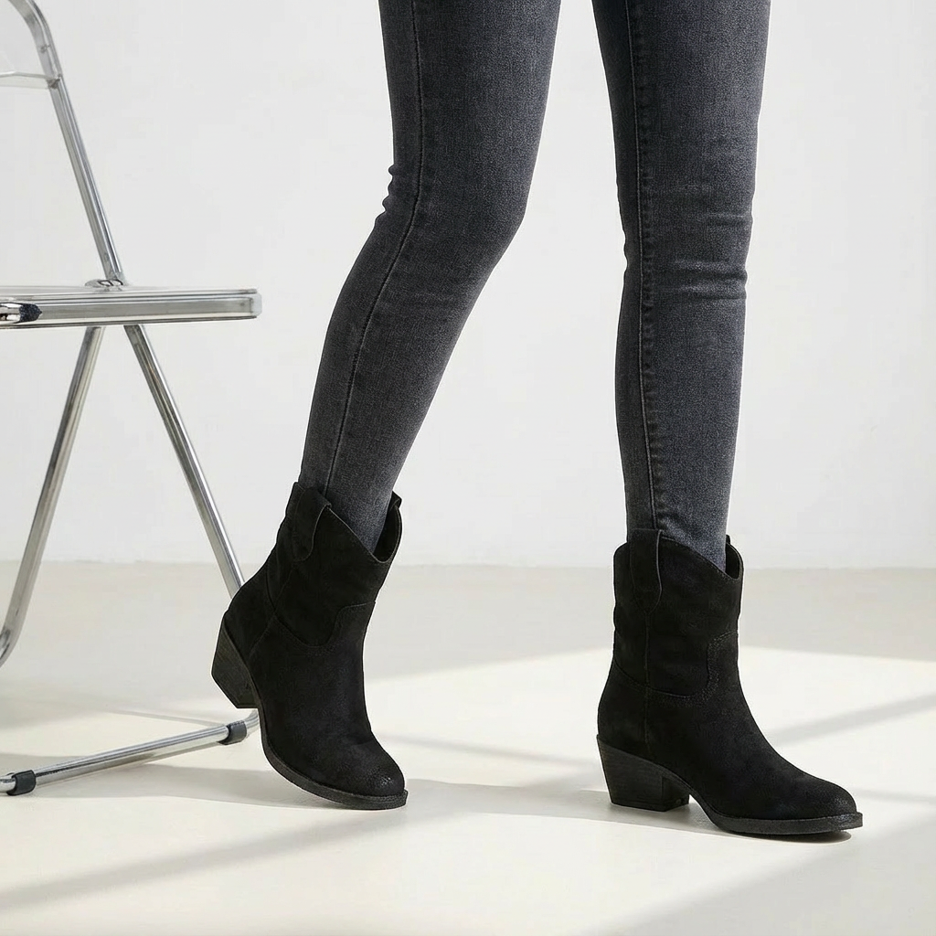 Edith - Women's Cowboy Ankle Boots with Block Heel - photo 7