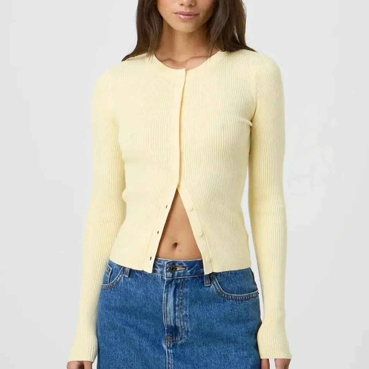 Editha - Women's Knitted Cardigan with Long Sleeves - photo 1