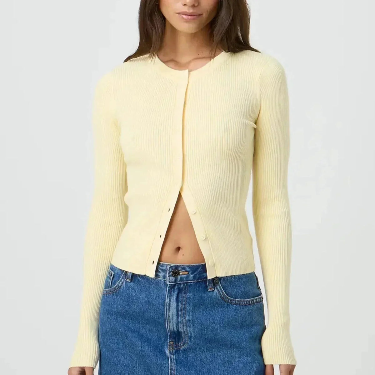 Editha - Women's Knitted Cardigan with Long Sleeves - photo 1