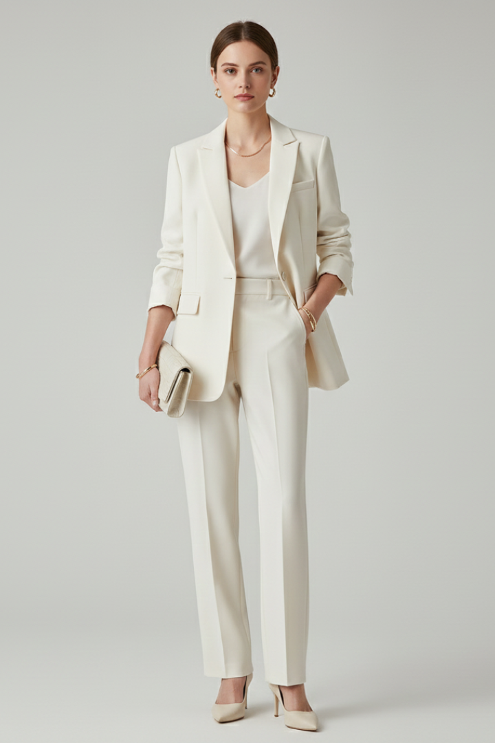 Effie - Women's Blazer and Straight-Leg Trousers Suit Set - photo 1