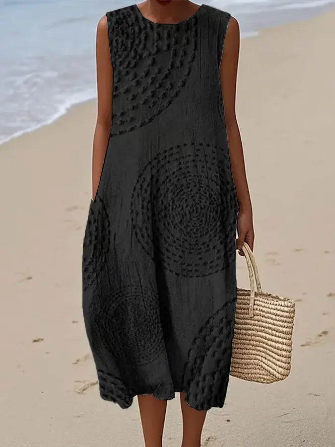 Eleanora - Women's Embroidered Textured Midi Dress - photo 2