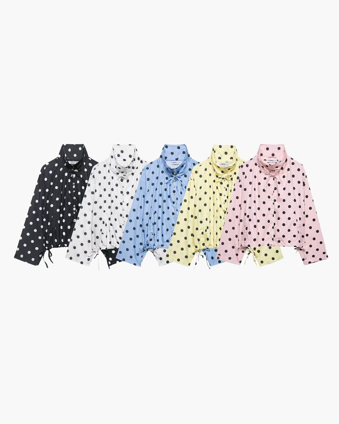 Emmaline - Women's Jacket with Polka Dot Print and Collar