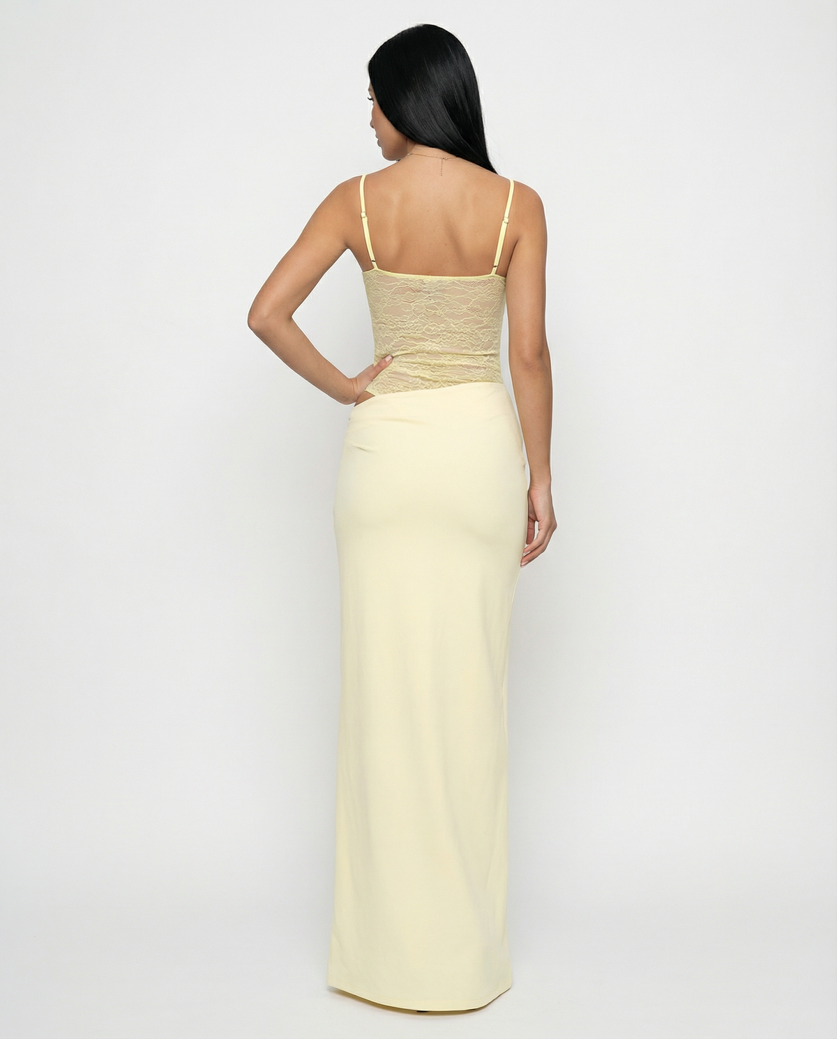 Emmanuelle - Women's Maxi Dress with Lace Trim - photo 4