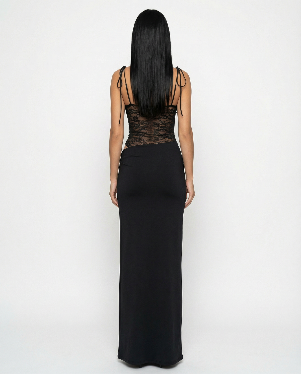 Emmanuelle - Women's Maxi Dress with Lace Trim - photo 6