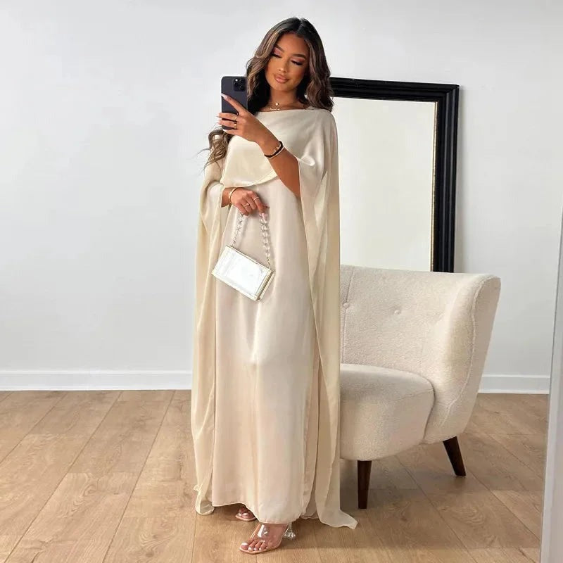 Women's Maxi Cape Dress for Elegant Evening Wear - photo 1