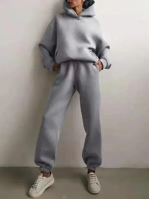 Women's Two Piece Trouser Suit with Wide Leg Trousers