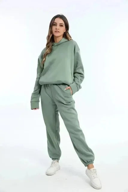 Women's Two Piece Trouser Suit with Wide Leg Trousers