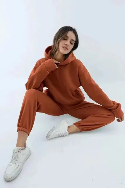 Women's Two Piece Trouser Suit with Wide Leg Trousers