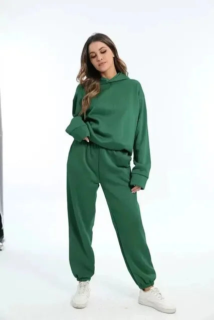 Women's Two Piece Trouser Suit with Wide Leg Trousers
