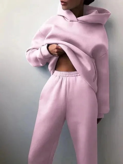 Women's Two Piece Trouser Suit with Wide Leg Trousers