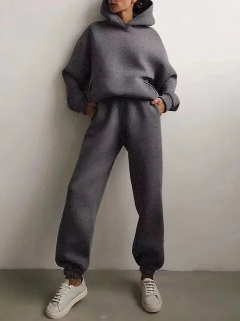 Women's Two Piece Trouser Suit with Wide Leg Trousers