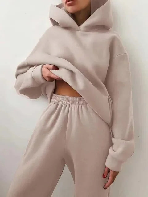 Women's Two Piece Trouser Suit with Wide Leg Trousers