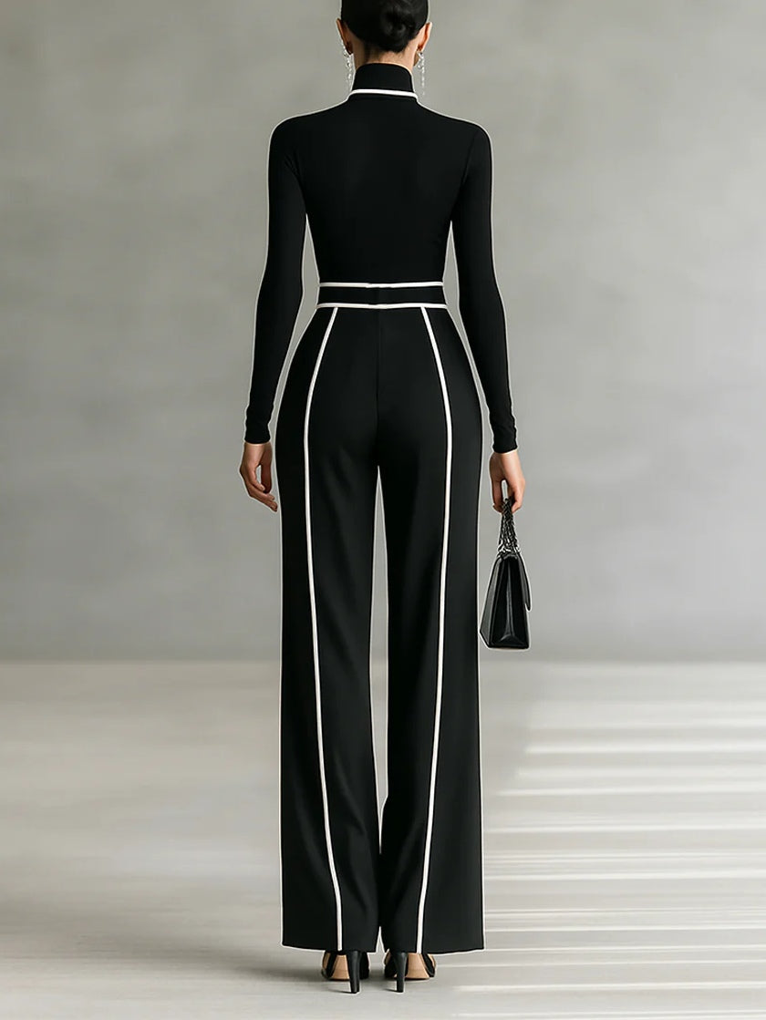 Ethelinda - Women's Two-Piece Set with Wide Leg and Roll Neck - photo 2